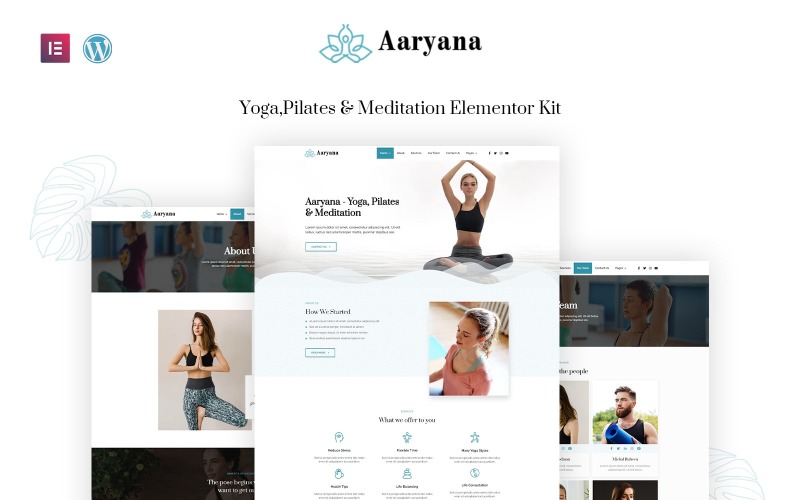 Aaryana Yoga - Helth & Fitness Ready to Use Elementor Kit