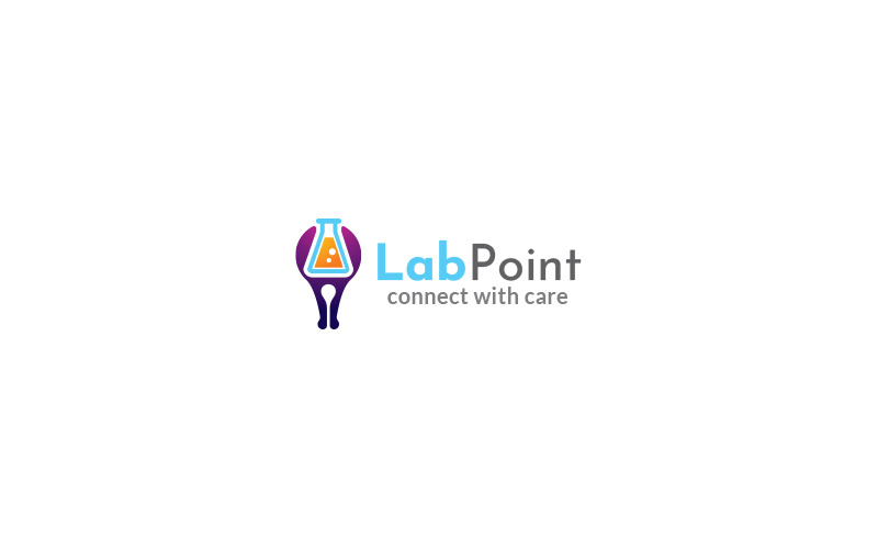 Lab punt Logo ontwerpsjabloon