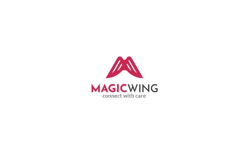 Modello di progettazione del logo dell'ala magica