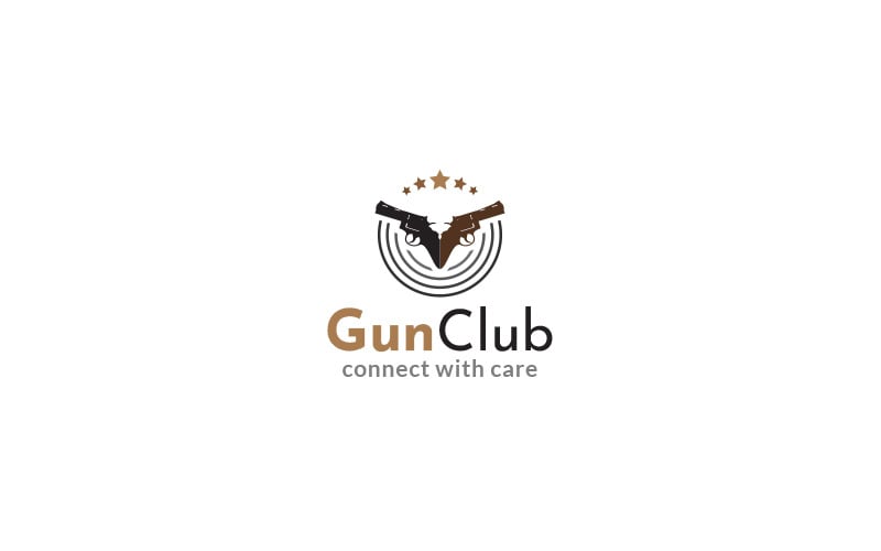 Silah Kulübü Logo Tasarım Şablonu