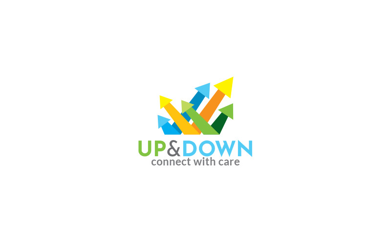 Up & Down Logo Design Template #207272 - TemplateMonster