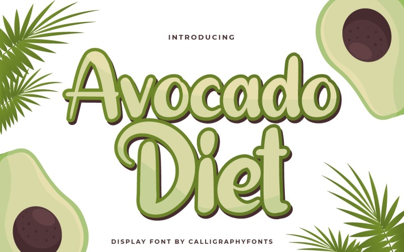 Avocado Diet Serifenlose Schriftart