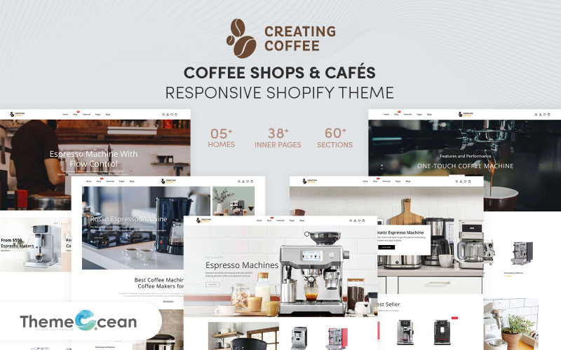 CreatingCoffee – Responzivní motiv Shopify kaváren a kaváren