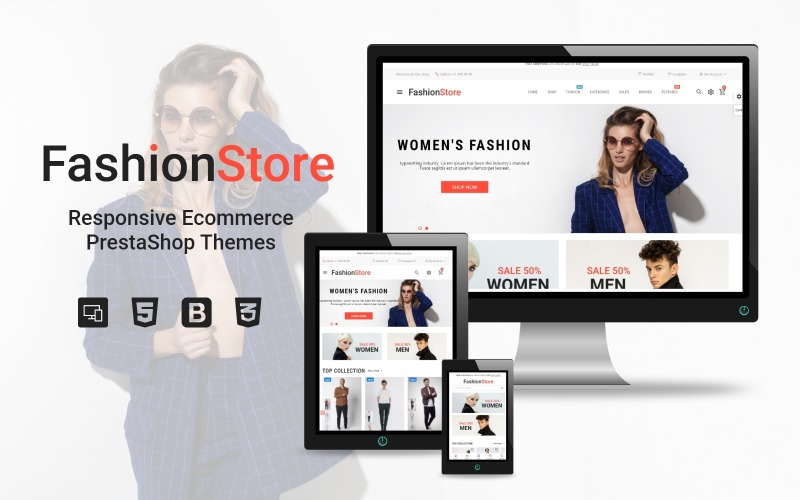 Fashion Store - CMS PrestaShop'ta Kadın ve Erkek Giyim Mağazaları İçin Tema