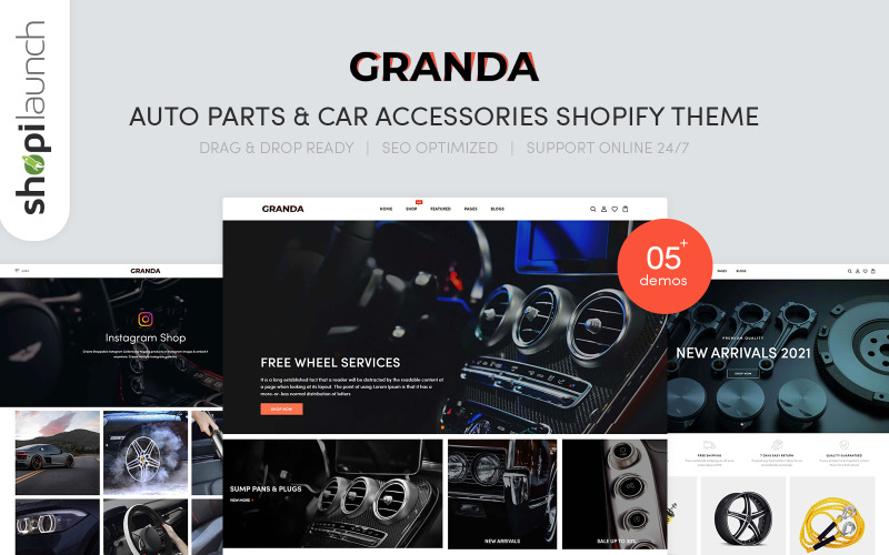 Granda - Bildelar och biltillbehör Shopify Theme