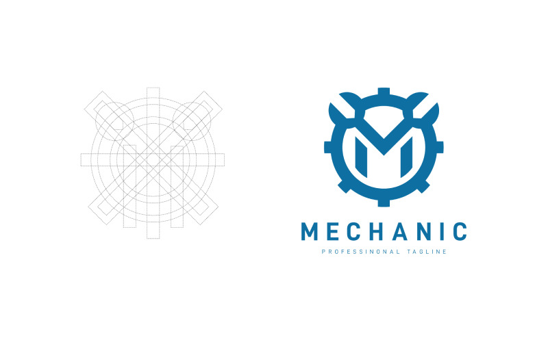 Modello di progettazione del logo meccanico