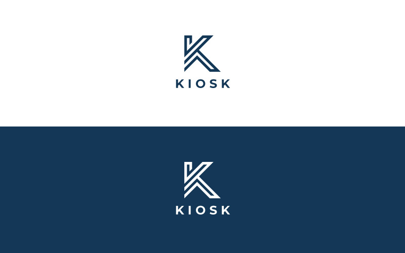 Modelo de design de logotipo geométrico de letra K