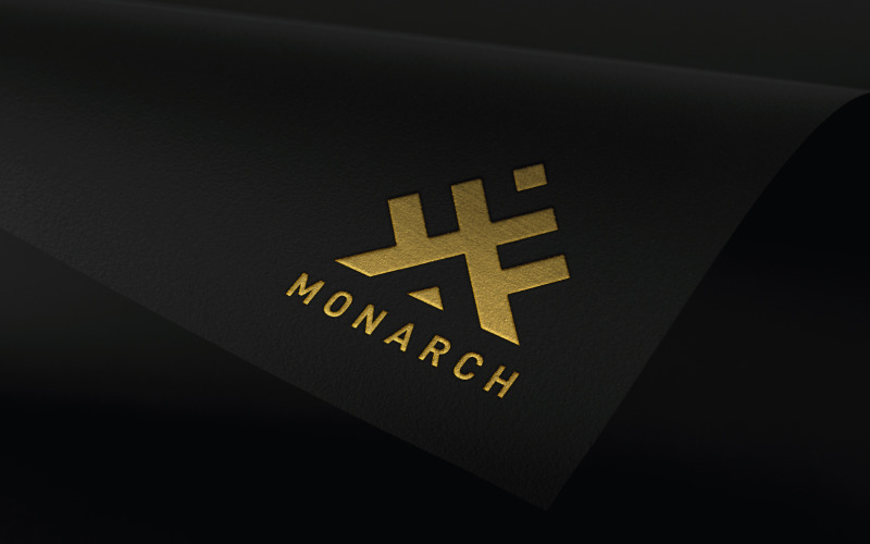 Monarch-kroon Logo ontwerpsjabloon voor uw project