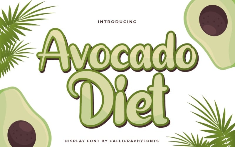Шрифт Avocado Diet Sans Serif