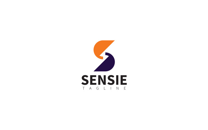 Szablon projektu logo Sensie z literą S