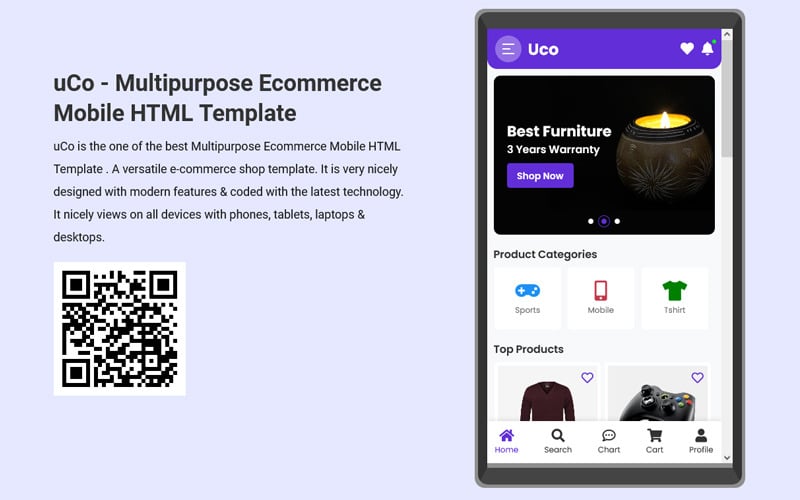 uCo - 多用途电子商务移动 HTML 模板