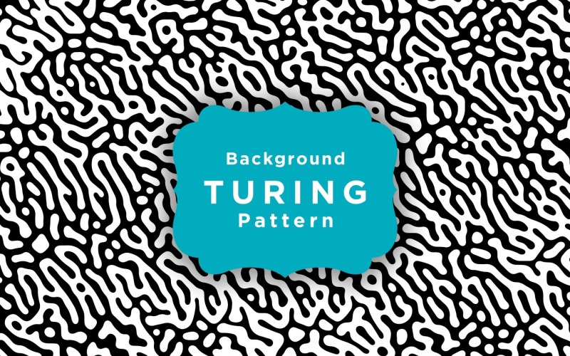 Black And White Organic Turing Pattern Template