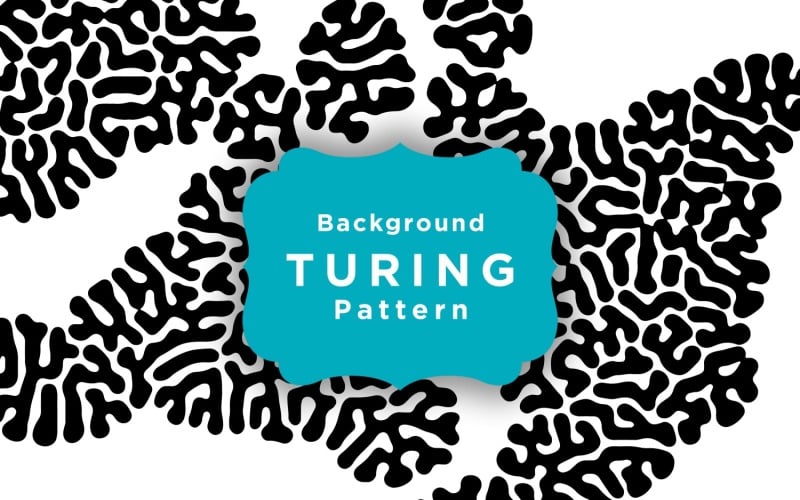 Czarno-biały organiczny wzór Turinga Walapaper