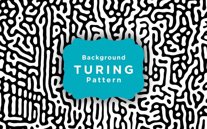 Fondo de patrón de vector de Turing de formas de laberinto