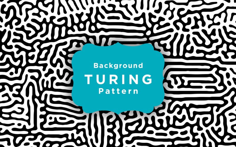 Modèle de conception Turing noir et blanc