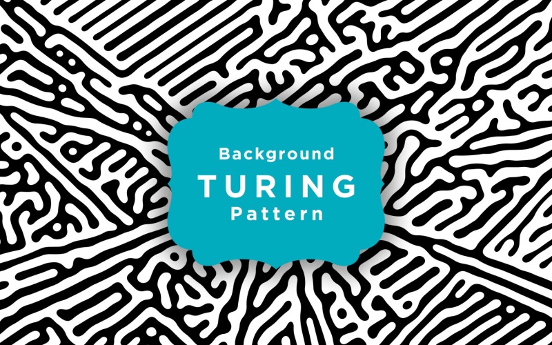 Modèle de fond abstrait Turing Vector Pattern