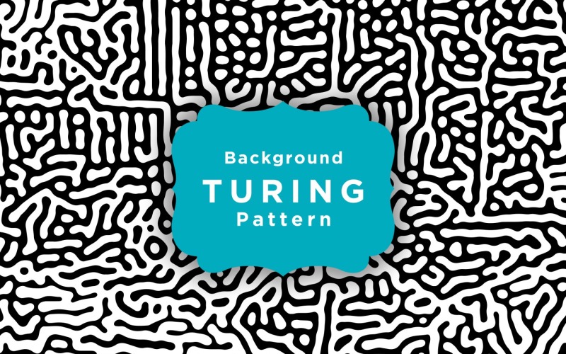 Motif Turing organique noir et blanc
