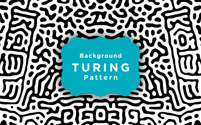 Naadloze Turing-patroon Complexe vloeistof Turing-achtergrondsjabloon