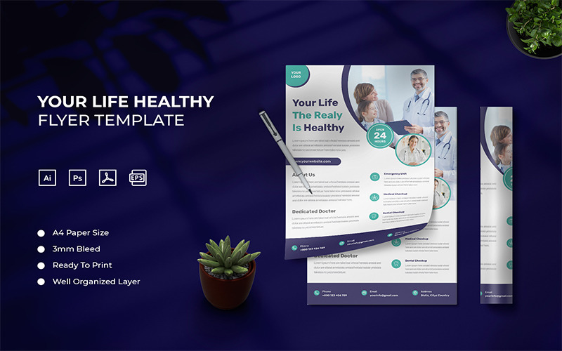 你的健康生活 - 传单