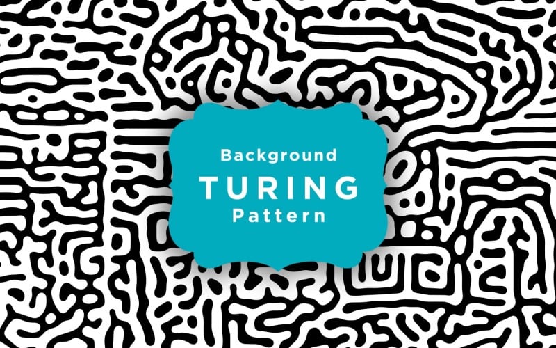 Turing-Diffusions-Labyrinth-Muster-Hintergrund
