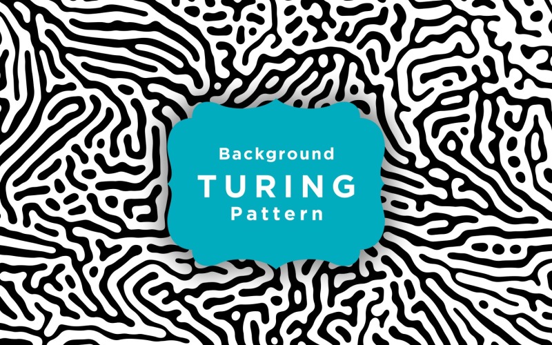 Absztrakt Turing szerves minta háttérkép sablon