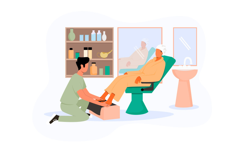 Bezpłatny masaż ciała usługi wektor ilustracja koncepcja