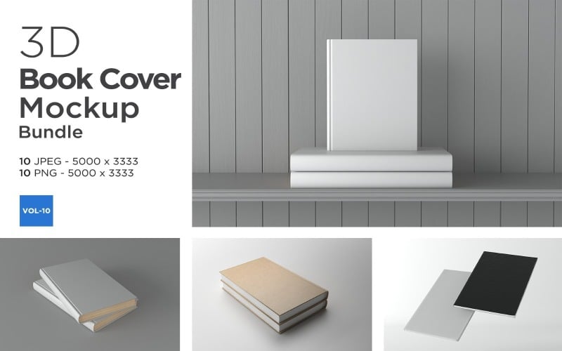 Book Cover Mockup 3d Rendering Illustration Vol 10
