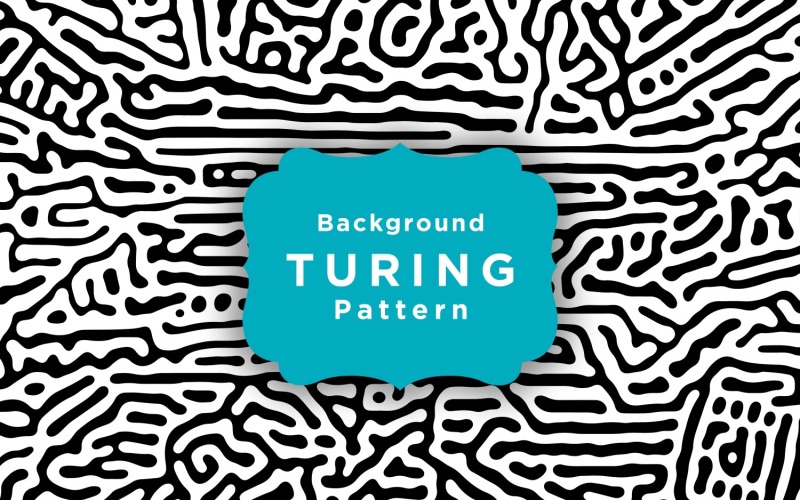 Modello di carta da parati Turing Seamless Pattern