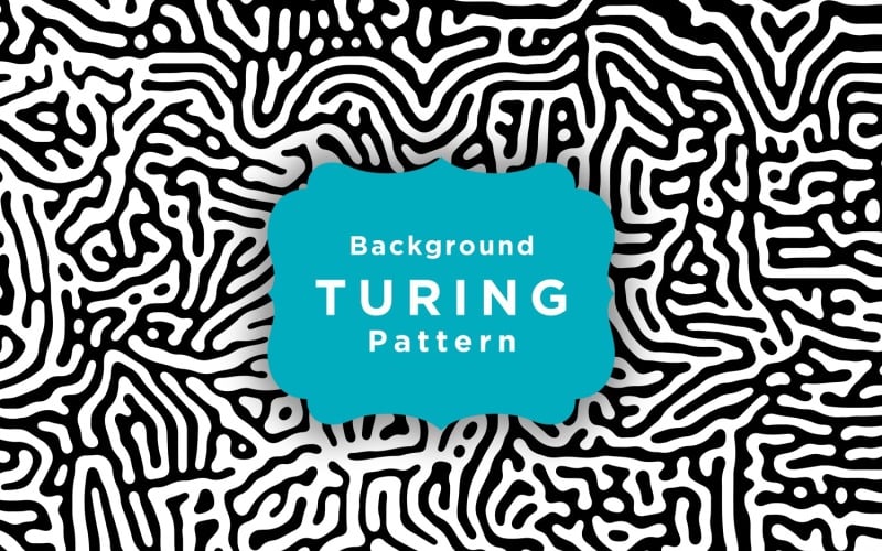 Modelo de papel de parede de vetor de Turing de padrão sem emenda