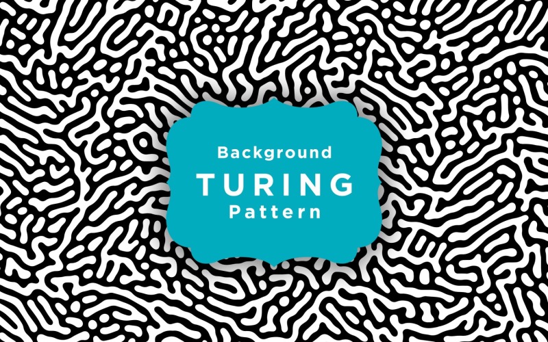 Monochromatyczny szablon tła reakcji Turinga
