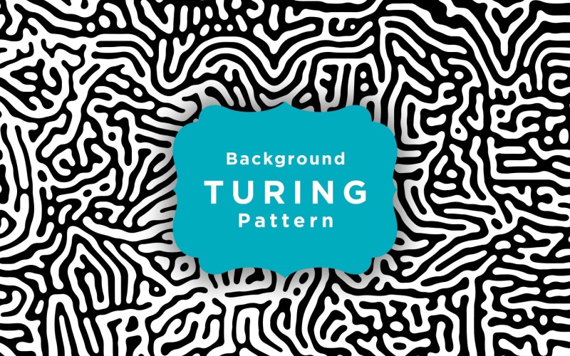 Naadloze patroon Turing Vector Wallpaper-sjabloon