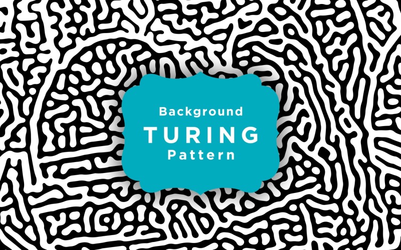 Plantilla de patrón de Turing de fondo orgánico de Turing abstracto
