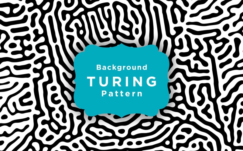 Plantilla de patrón transparente de vector de Turing
