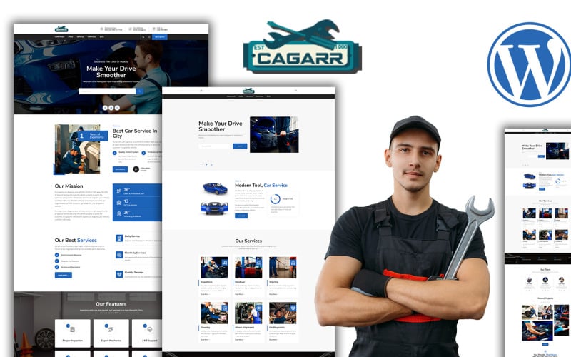 Tema WordPress Cagaar Mechanics Car Repair