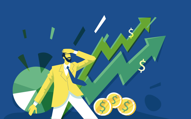 Vector de concepto de ilustración de crecimiento empresarial