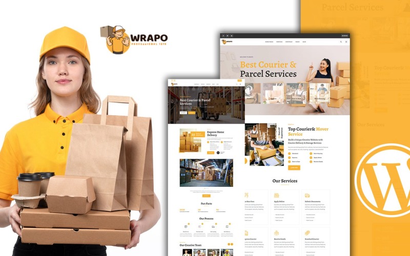 Wrapo Courier and Delivery Service Motyw WordPress
