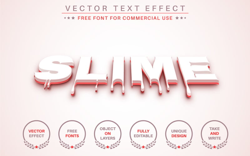 Blood Slime - редагований текстовий ефект, стиль шрифту, графічна ілюстрація