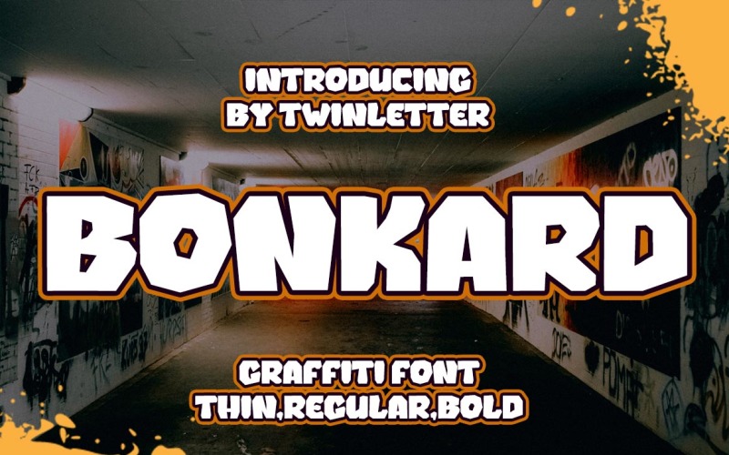 Bonkard Graffiti-lettertype voor weergave