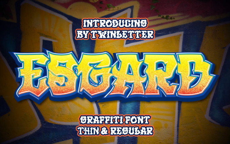 ESGARD Graffiti-lettertype voor weergave