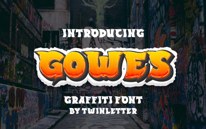 GOWES Graffiti kijelző betűtípus