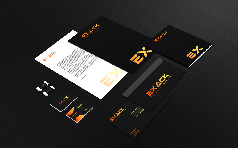Mockup di identità aziendale di cancelleria scena Psd