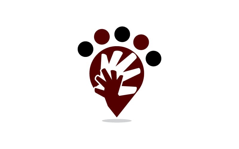 Modèle de logo de solution de navigation de visite