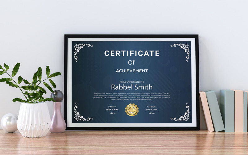 Certificado de diseño de logros