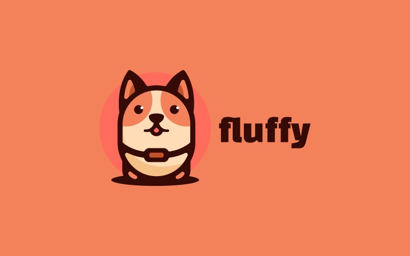 Fluffy Chihuahua Simple Mascot Logo