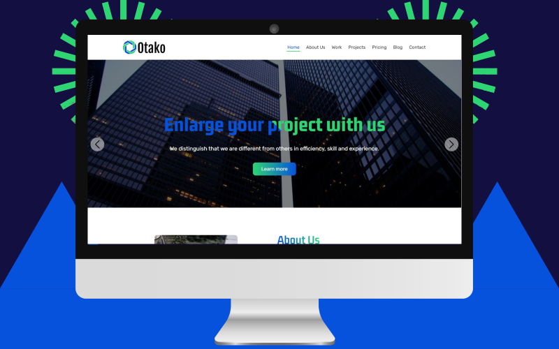 Otako - Modèle de page de destination d'entreprise