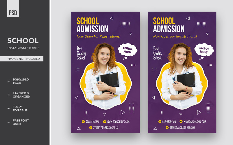 School Admission Banner Instagram Stories