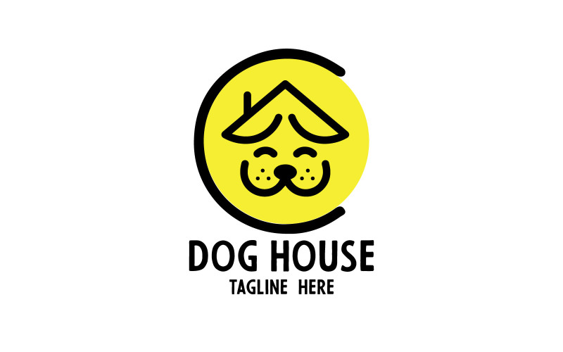 Designvorlage für das Hundehaus-Logo