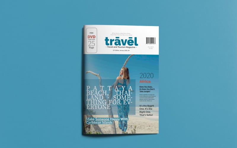 Magazine Template on Travel & Tourism #02