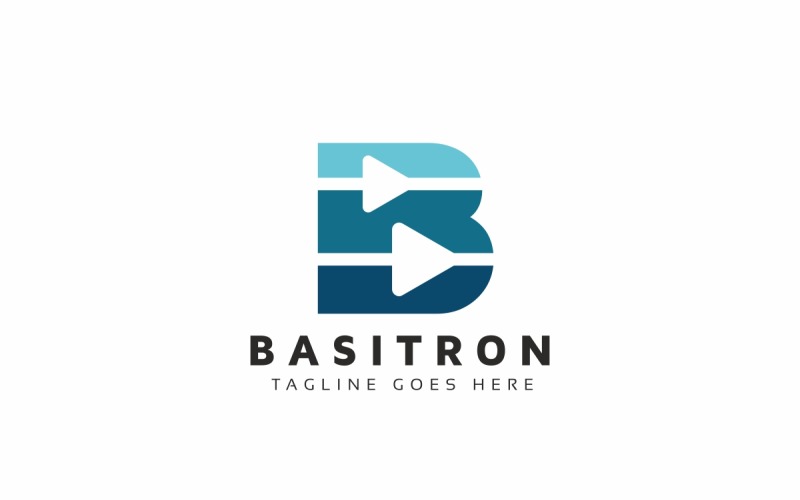 Modelo De Logotipo De Setas De Letra Basitron B