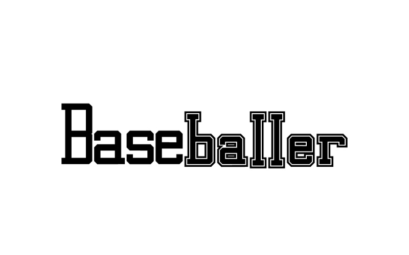 棒球运动员运动衬线字体